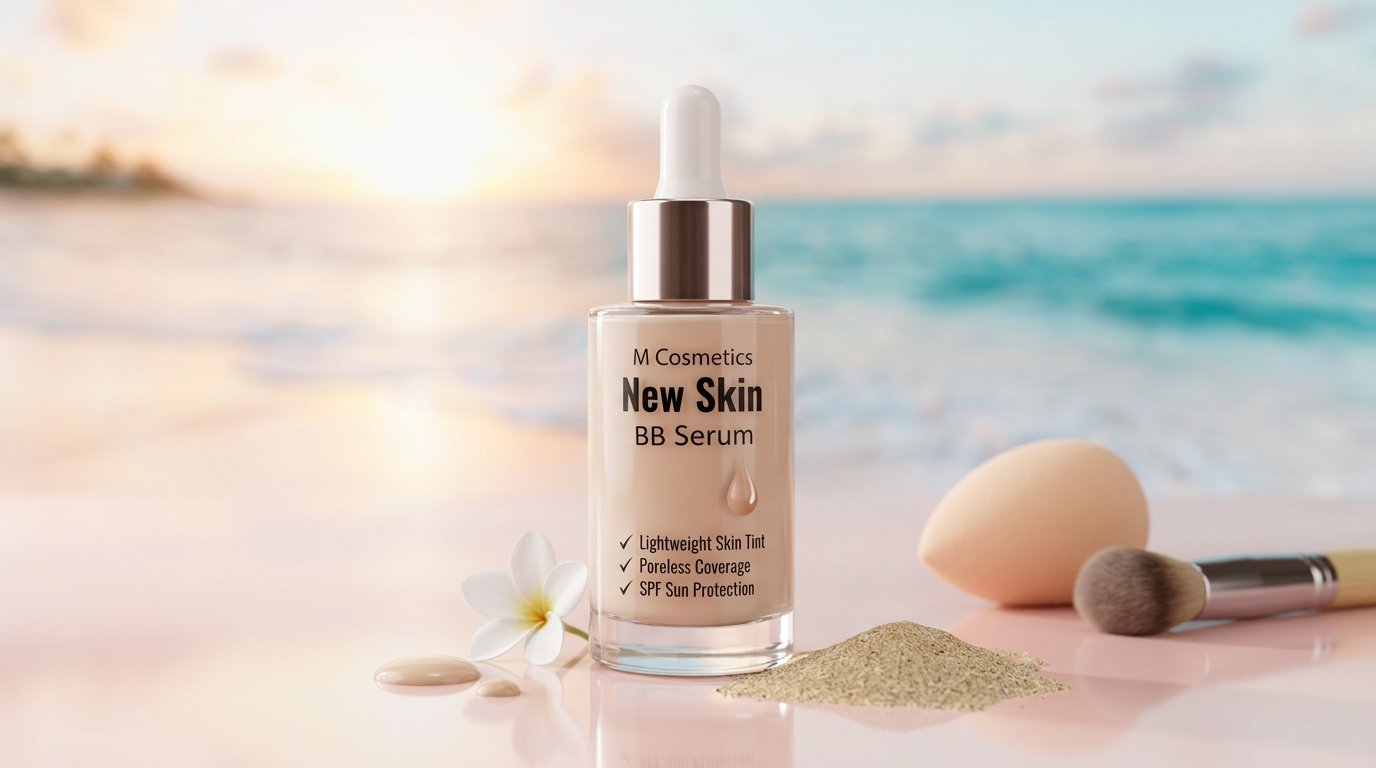 M Cosmetics New Skin BB Serum – Lightweight Skin Tint Foundation, Poreless Coverage & SPF Sun Protection